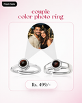 💑 Couple Color Photo Projection Rings – Love That Shines Forever 💑