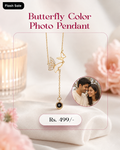 🦋 Butterfly Color Photo Pendant – A Memory That Flutters With Love 🦋